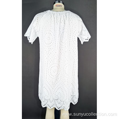 Ladie's reglan sleeve cotton dress